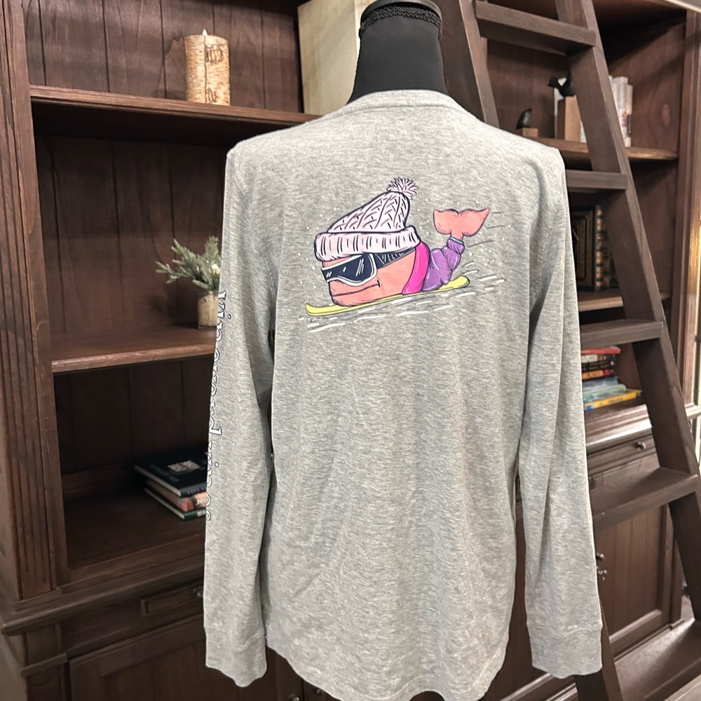 Vineyard Vines women's long-sleeve whale pocket tee